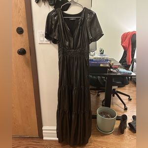 Anthropologie Somerset Maxi Dress Metallic Edition